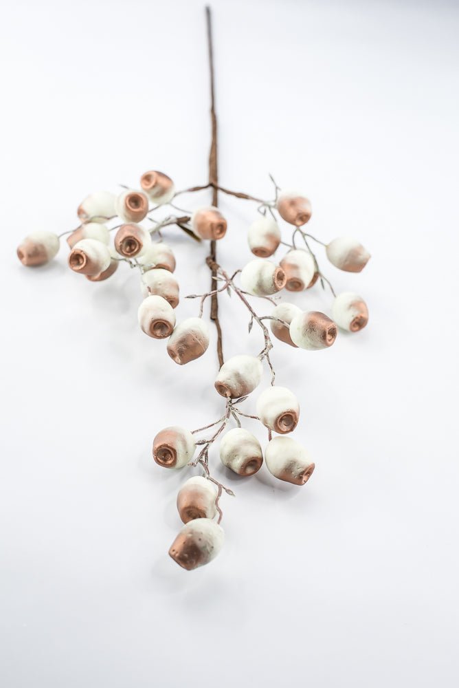 Artificial Light Blue & Brown Wired Berry Spray - 30" - Greenery MarketArtificial Flowers276633