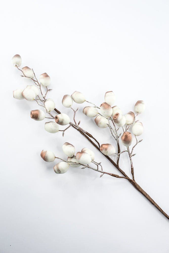 Artificial Light Blue & Brown Wired Berry Spray - 30" - Greenery MarketArtificial Flowers276633