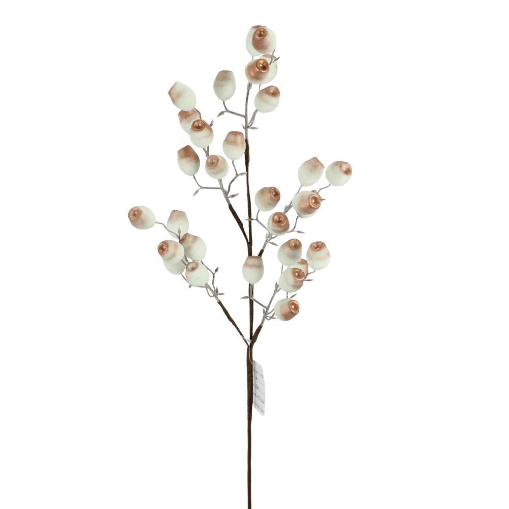 Artificial Light Blue & Brown Wired Berry Spray - 30" - Greenery MarketArtificial Flowers276633
