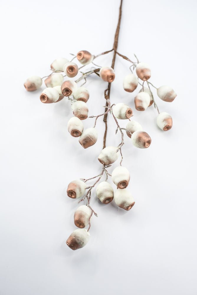 Artificial Light Blue & Brown Wired Berry Spray - 30" - Greenery MarketArtificial Flowers276633