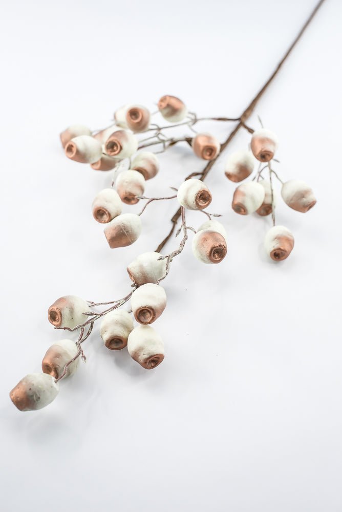 Artificial Light Blue & Brown Wired Berry Spray - 30" - Greenery MarketArtificial Flowers276633