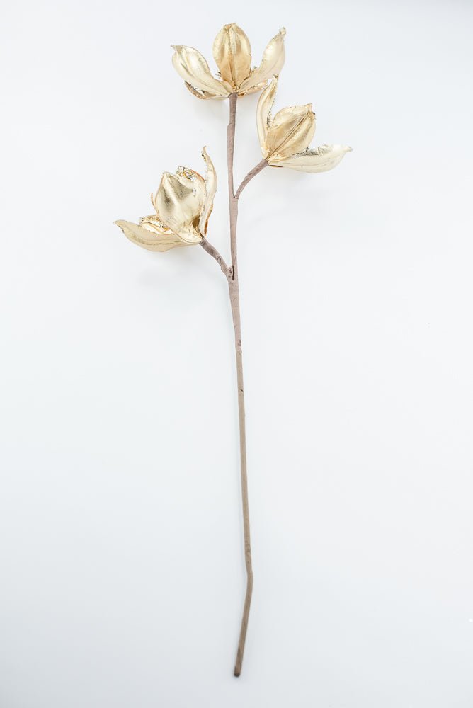 Artificial Light Gold Magnolia Spray - 29" - Greenery MarketArtificial Flowers283578