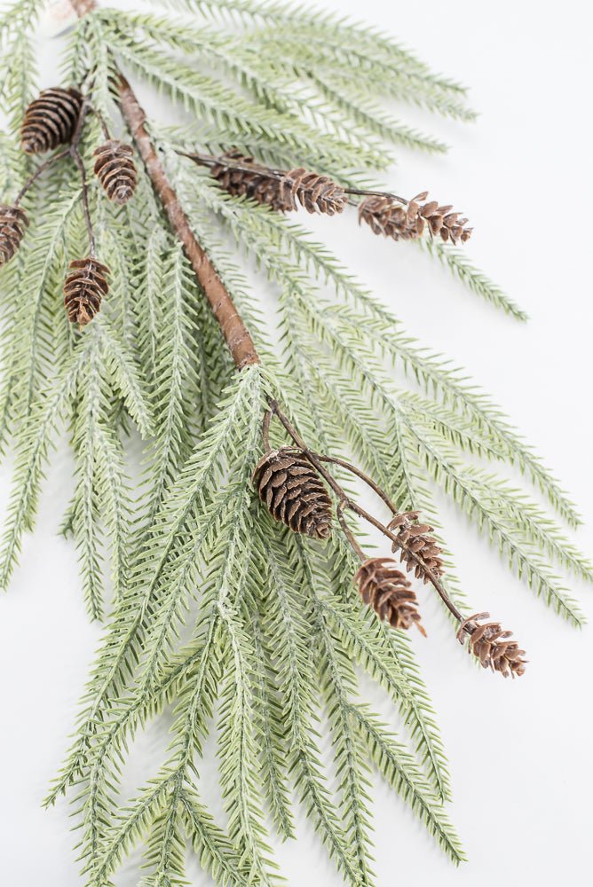 Artificial, Light Green, Cypress Pine Cone Branch - 31" - Greenery Market2825268LG
