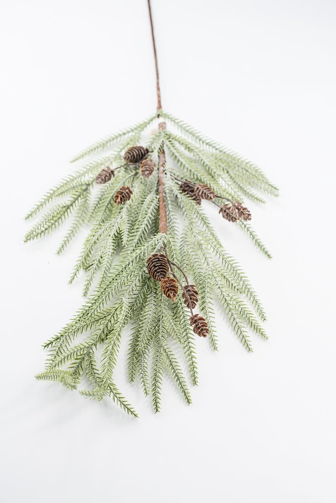 Artificial, Light Green, Cypress Pine Cone Branch - 31" - Greenery Market2825268LG
