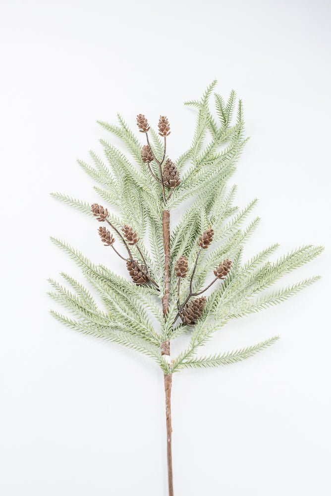 Artificial, Light Green, Cypress Pine Cone Branch - 31" - Greenery Market2825268LG