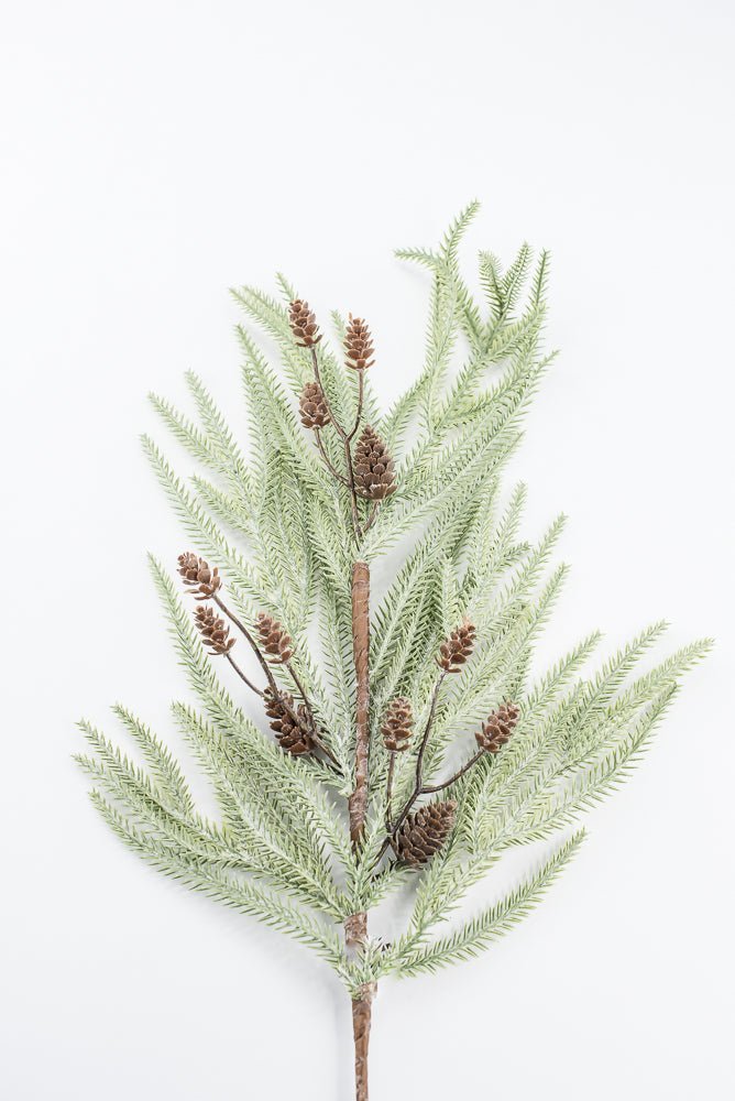 Artificial, Light Green, Cypress Pine Cone Branch - 31" - Greenery Market2825268LG