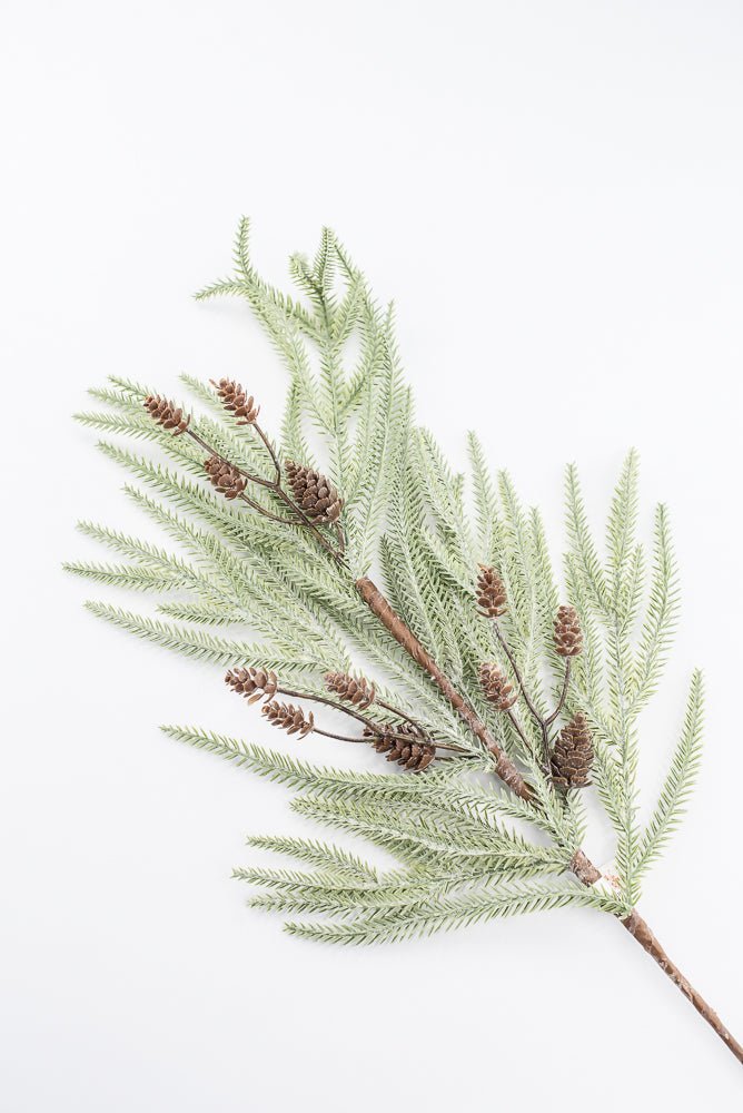 Artificial, Light Green, Cypress Pine Cone Branch - 31" - Greenery Market2825268LG