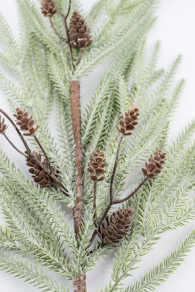 Artificial, Light Green, Cypress Pine Cone Branch - 31" - Greenery Market2825268LG