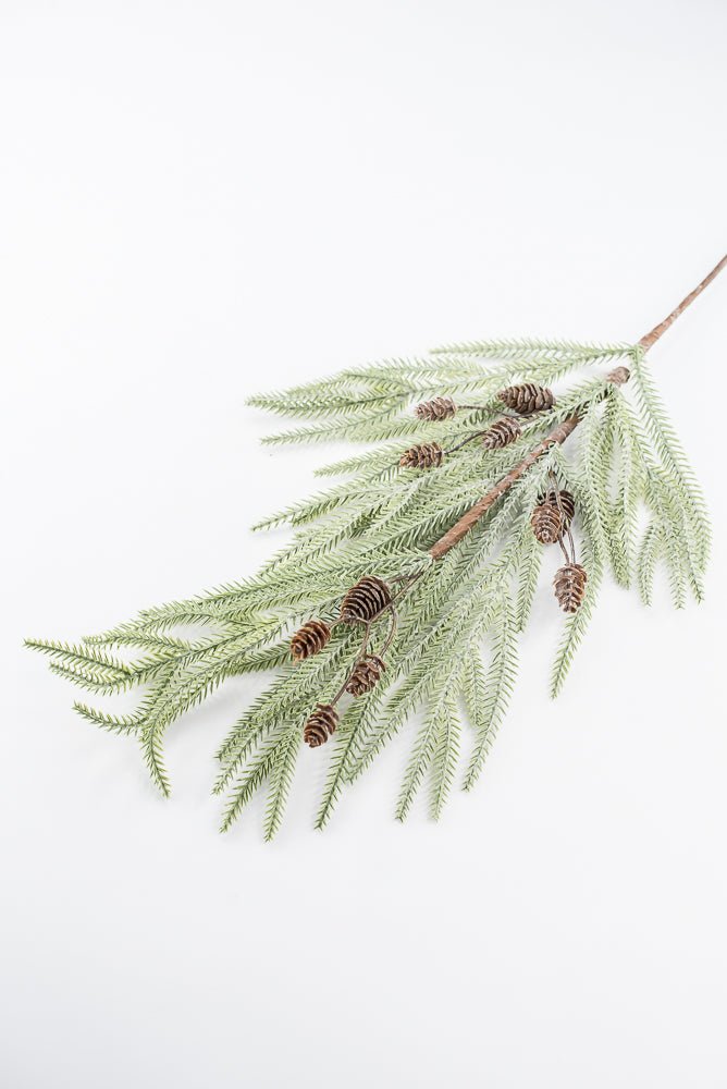 Artificial, Light Green, Cypress Pine Cone Branch - 31" - Greenery Market2825268LG