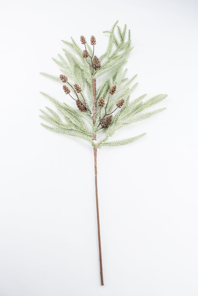 Artificial, Light Green, Cypress Pine Cone Branch - 31" - Greenery Market2825268LG