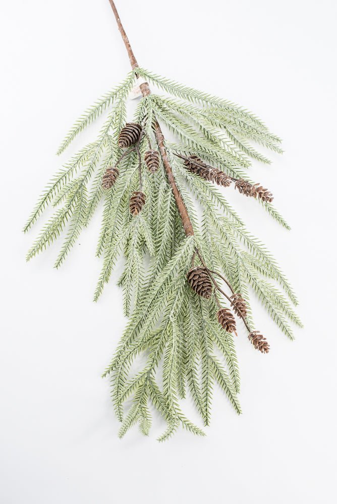 Artificial, Light Green, Cypress Pine Cone Branch - 31" - Greenery Market2825268LG