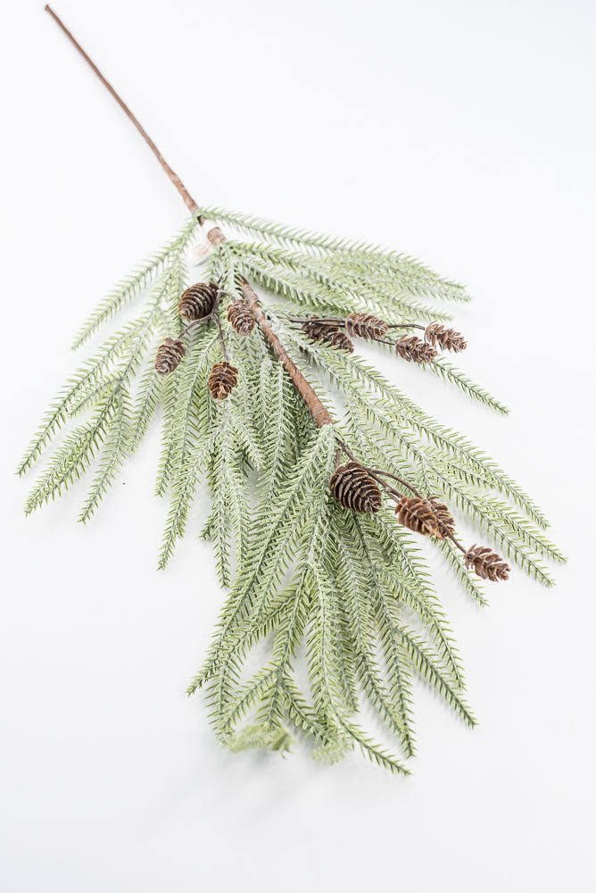 Artificial, Light Green, Cypress Pine Cone Branch - 31" - Greenery Market2825268LG