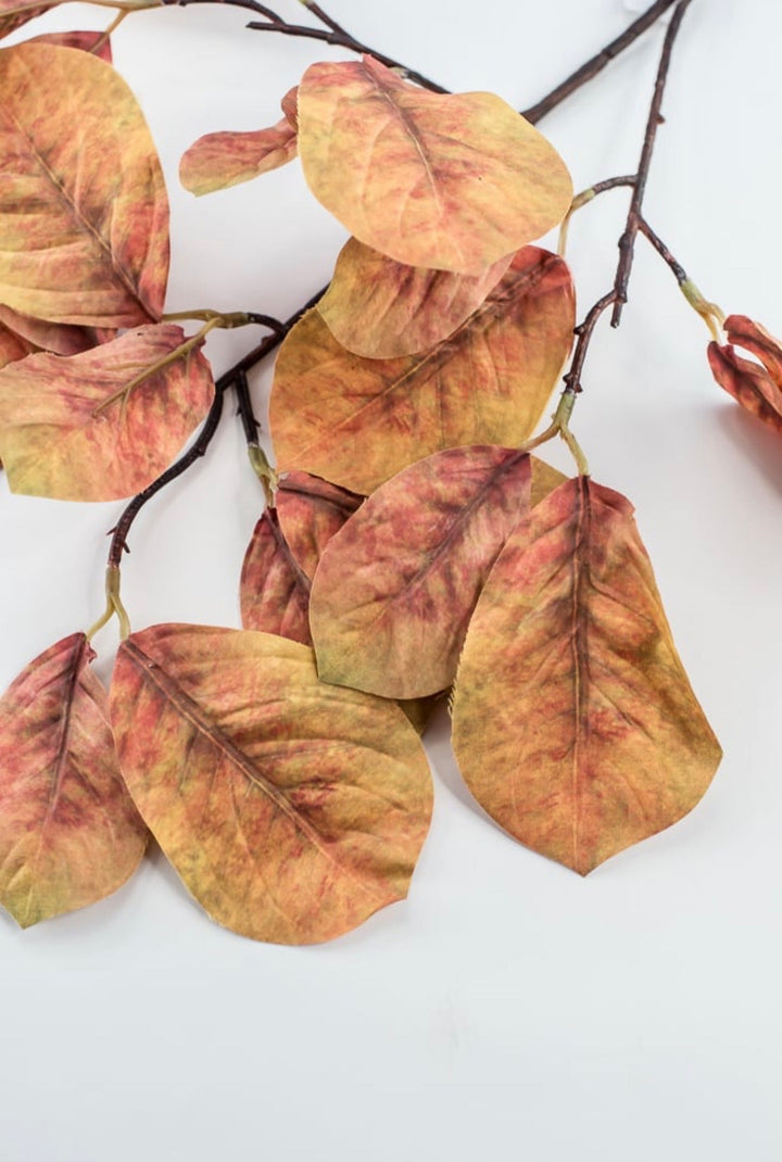 Artificial Magnolia Leaves Spray - flame - Greenery MarketArtificial Flora85320-YELOR