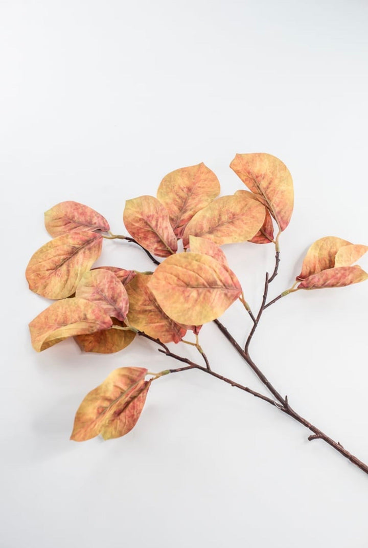 Artificial Magnolia Leaves Spray - flame - Greenery MarketArtificial Flora85320-YELOR