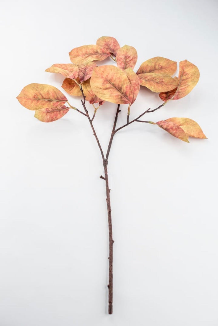 Artificial Magnolia Leaves Spray - flame - Greenery MarketArtificial Flora85320-YELOR