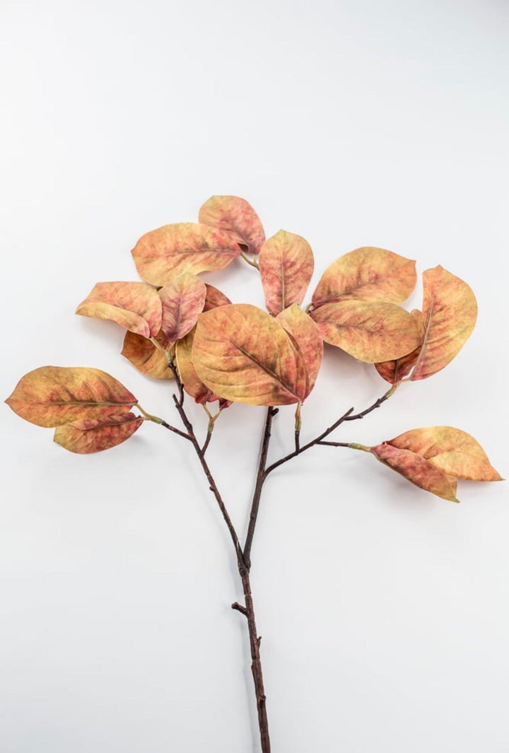Artificial Magnolia Leaves Spray - flame - Greenery MarketArtificial Flora85320-YELOR