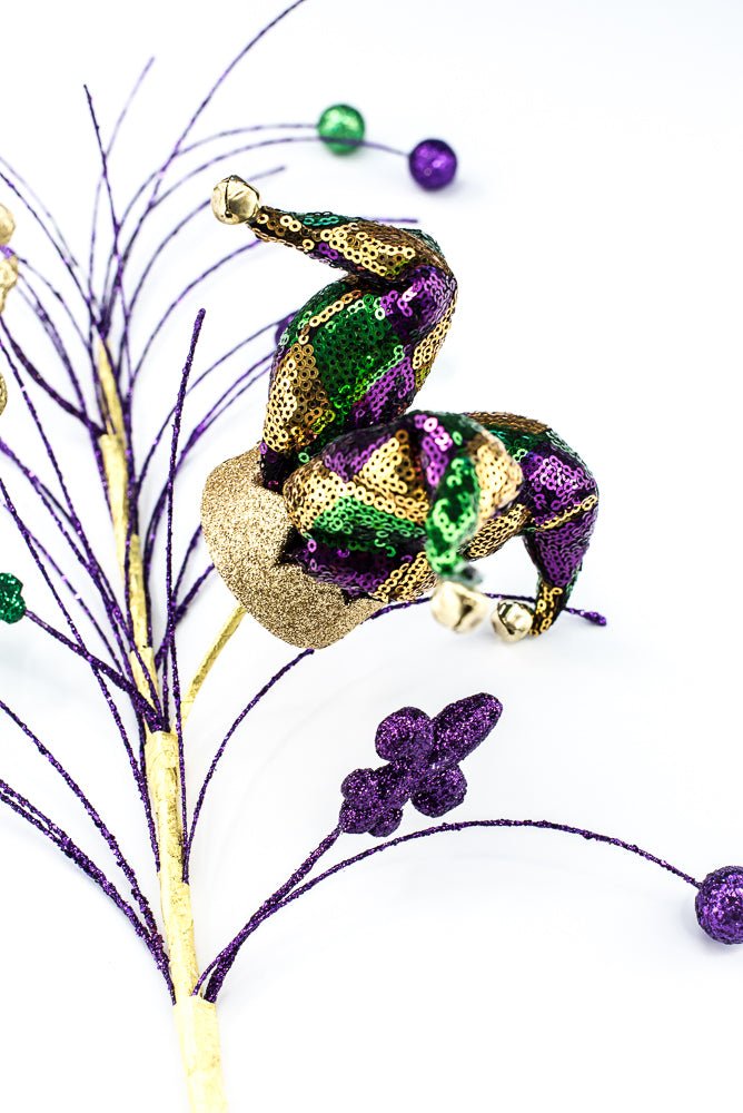Artificial Mardi Gras Jester Hat Spray - 29" - Greenery MarketHoliday Decorations64076MG