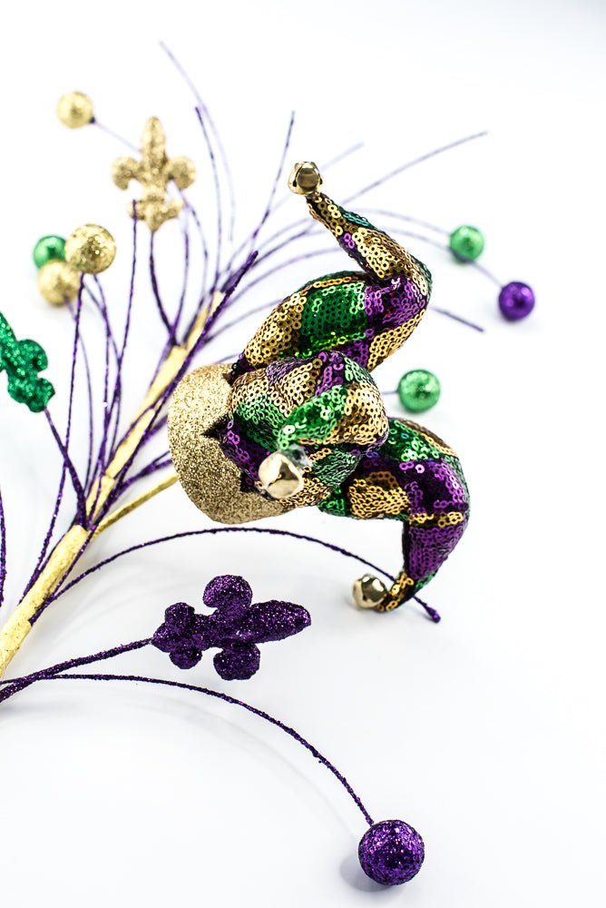 Artificial Mardi Gras Jester Hat Spray - 29" - Greenery MarketHoliday Decorations64076MG