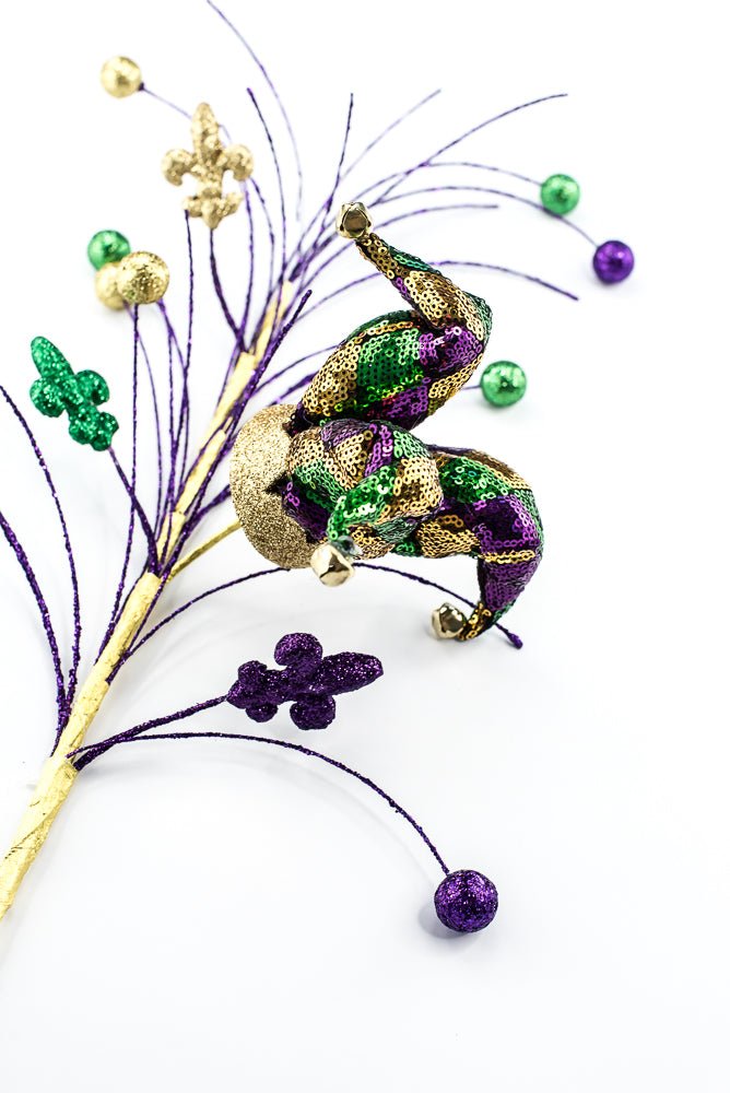 Artificial Mardi Gras Jester Hat Spray - 29" - Greenery MarketHoliday Decorations64076MG