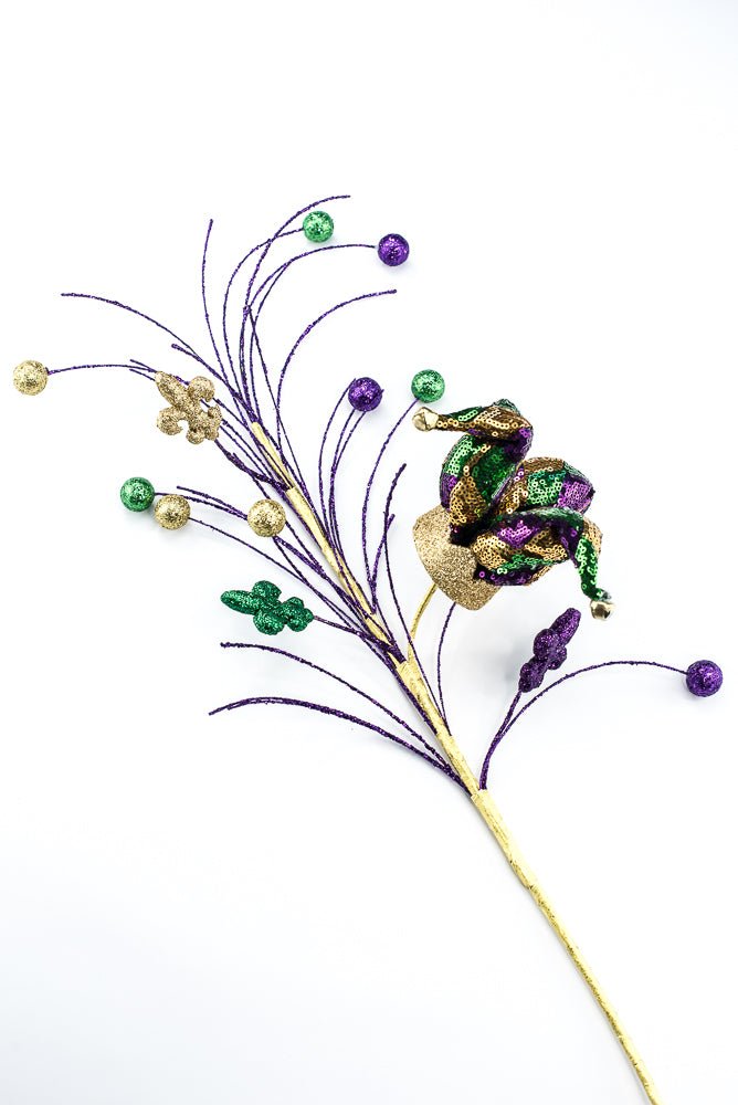 Artificial Mardi Gras Jester Hat Spray - 29" - Greenery MarketHoliday Decorations64076MG