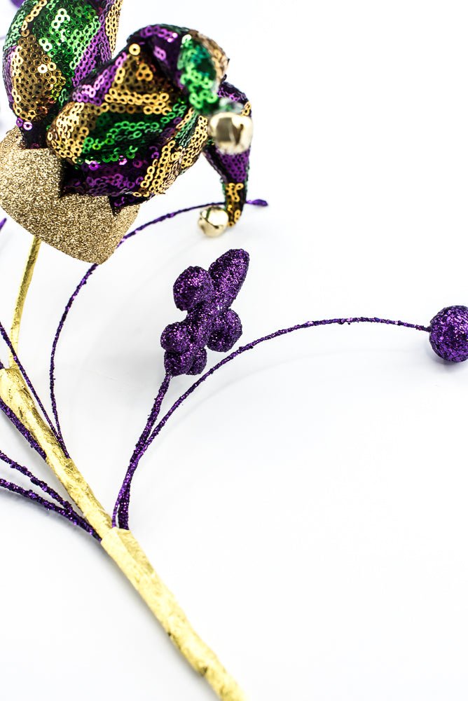 Artificial Mardi Gras Jester Hat Spray - 29" - Greenery MarketHoliday Decorations64076MG