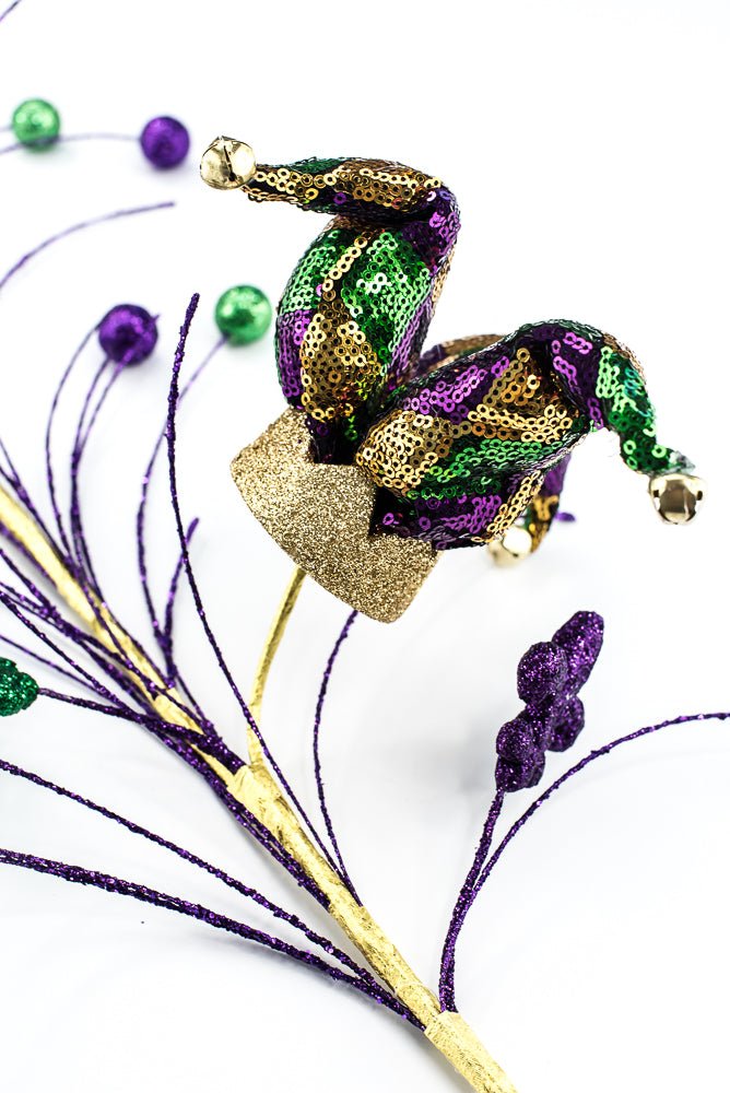 Artificial Mardi Gras Jester Hat Spray - 29" - Greenery MarketHoliday Decorations64076MG