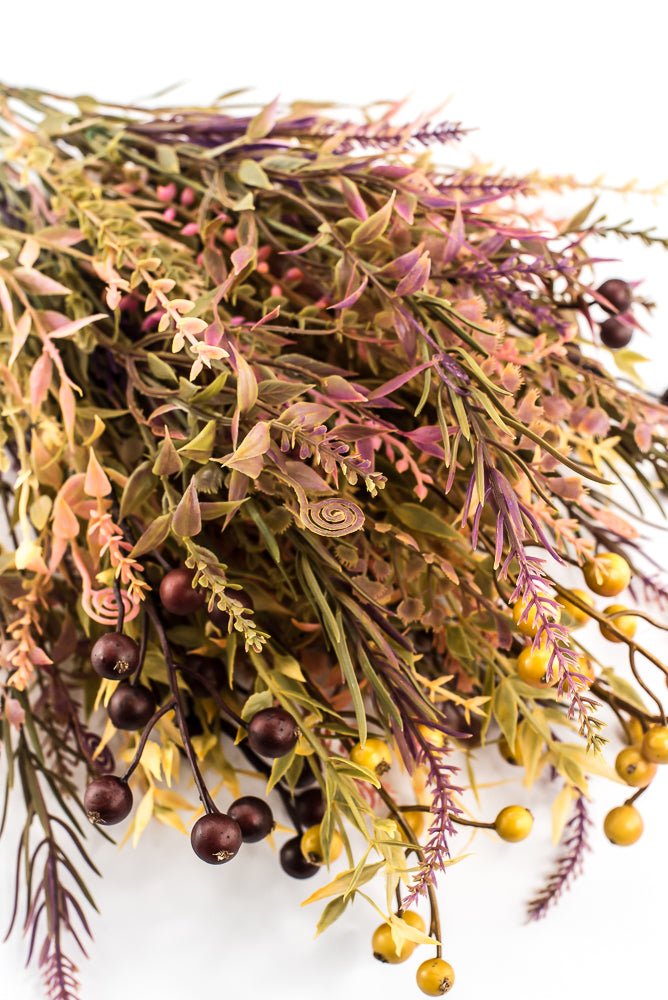 Artificial, Mixed Berries And Leaf Bush - 20" - Greenery MarketArtificial Flora85252