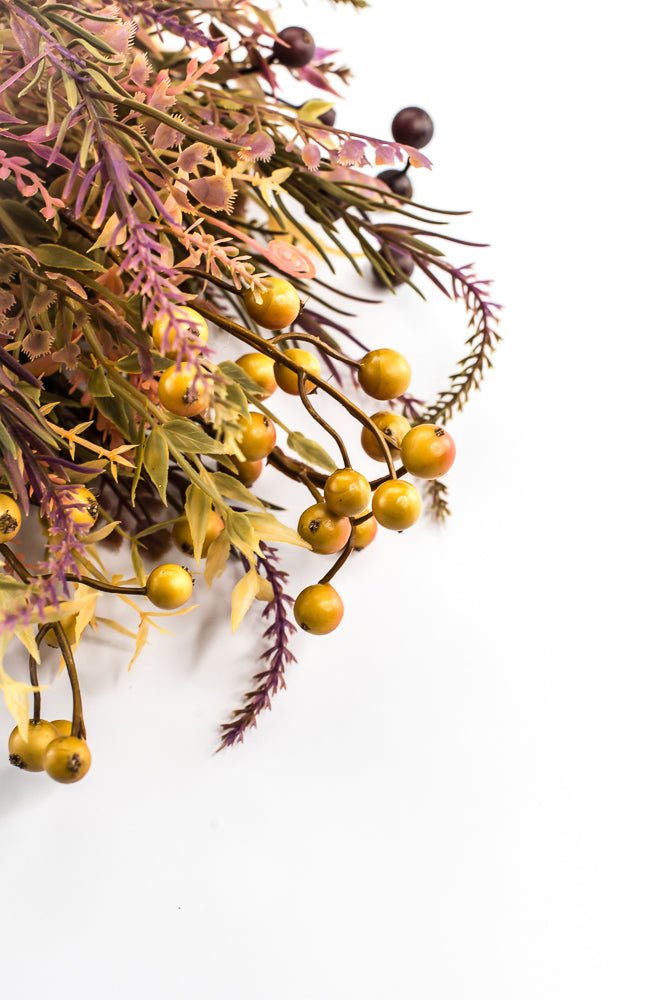 Artificial, Mixed Berries And Leaf Bush - 20" - Greenery MarketArtificial Flora85252