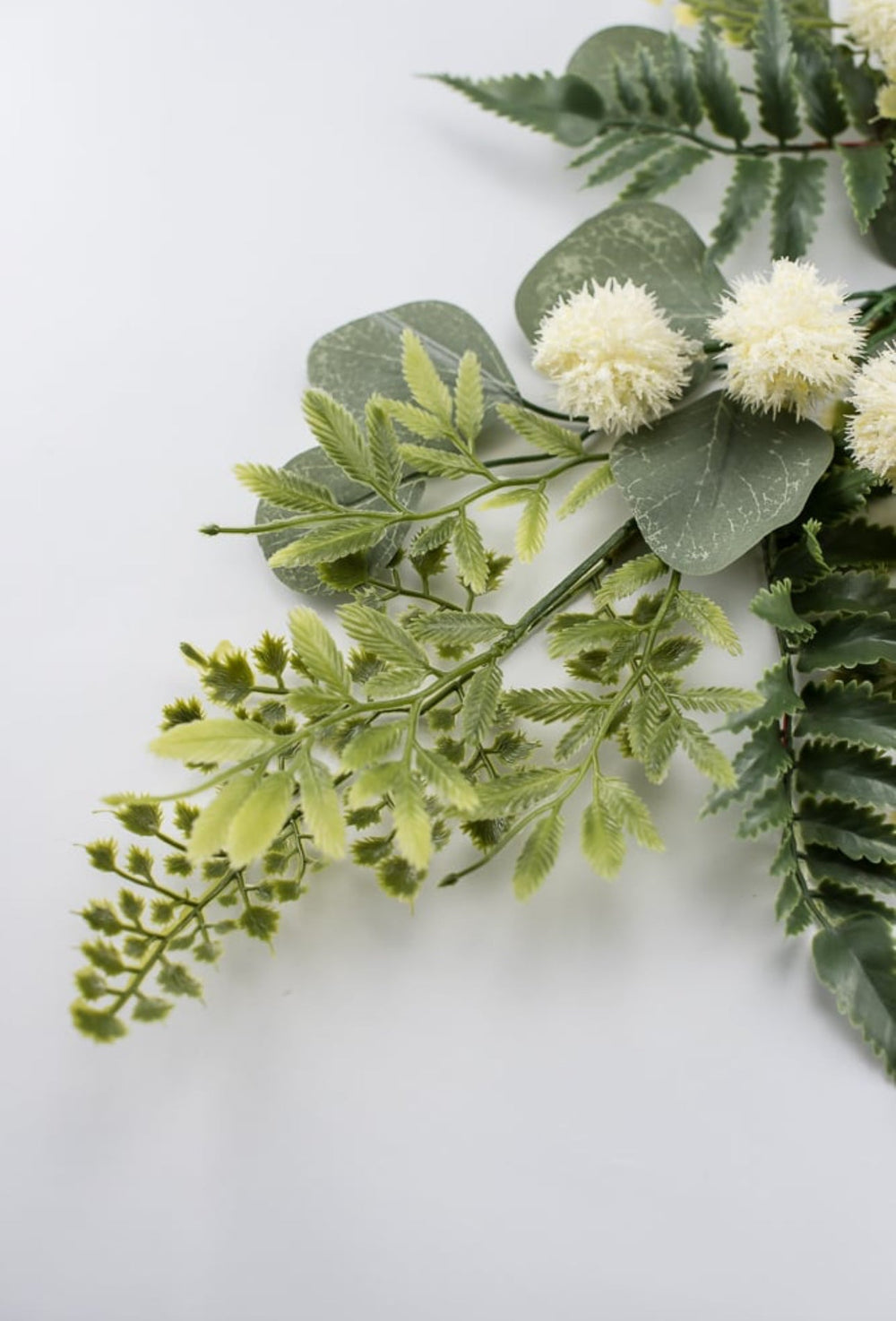 Artificial mixed greenery and fern spray - cream green - Greenery MarketArtificial Flora63537SP28