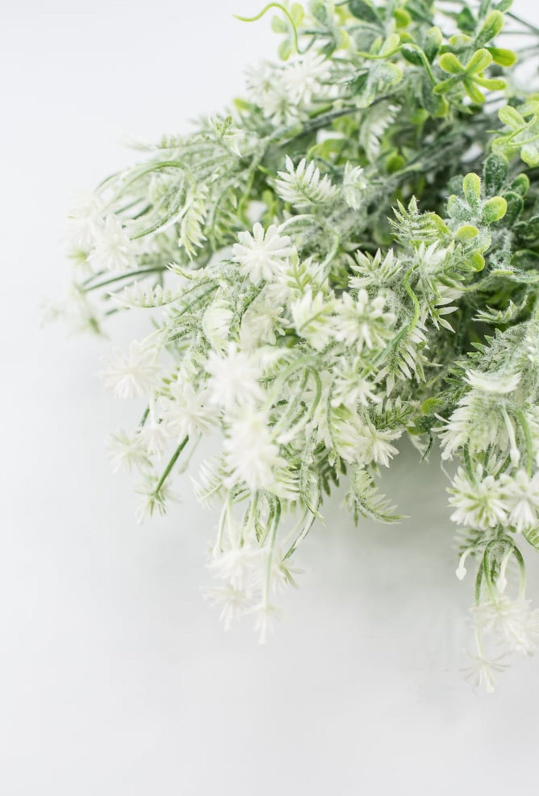 Artificial mixed greenery bush with white tips - Greenery Marketartificial flowers32021 - WT