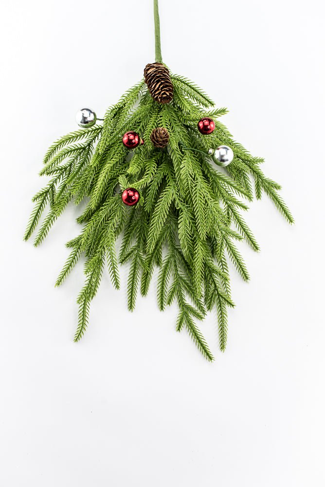 Artificial Mixed Norfolk Pine Ball Spray - 26" - Greenery MarketArtificial Flora40529