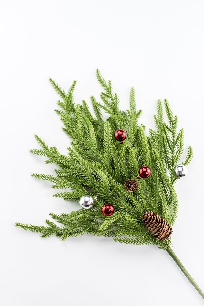 Artificial Mixed Norfolk Pine Ball Spray - 26" - Greenery MarketArtificial Flora40529