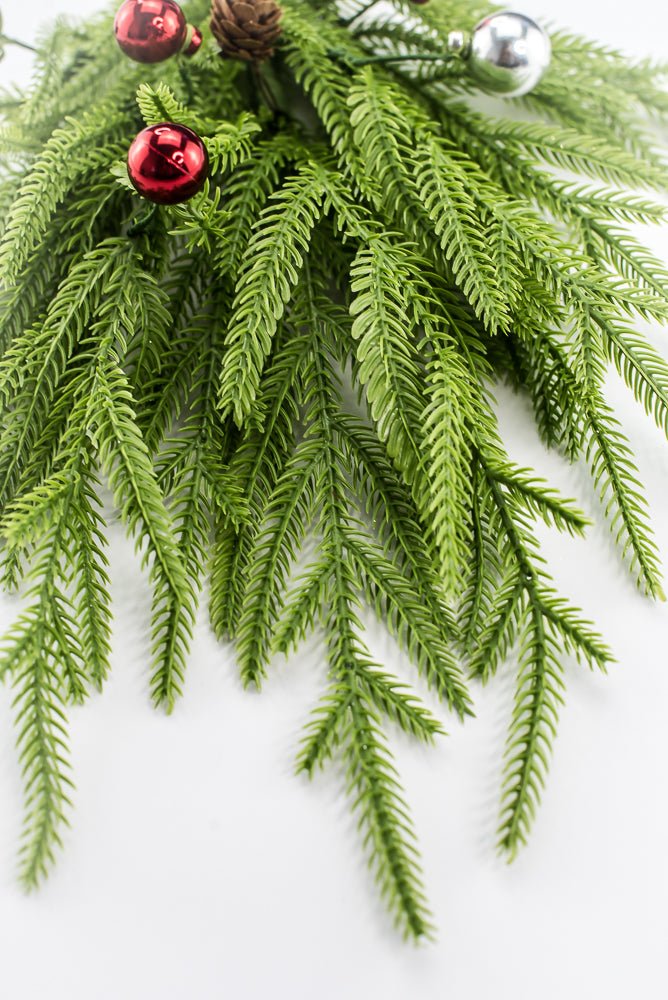 Artificial Mixed Norfolk Pine Ball Spray - 26" - Greenery MarketArtificial Flora40529