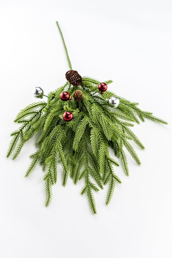 Artificial Mixed Norfolk Pine Ball Spray - 26" - Greenery MarketArtificial Flora40529