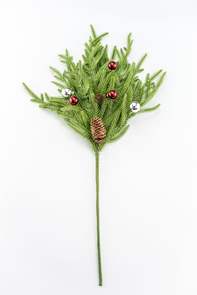 Artificial Mixed Norfolk Pine Ball Spray - 26" - Greenery MarketArtificial Flora40529