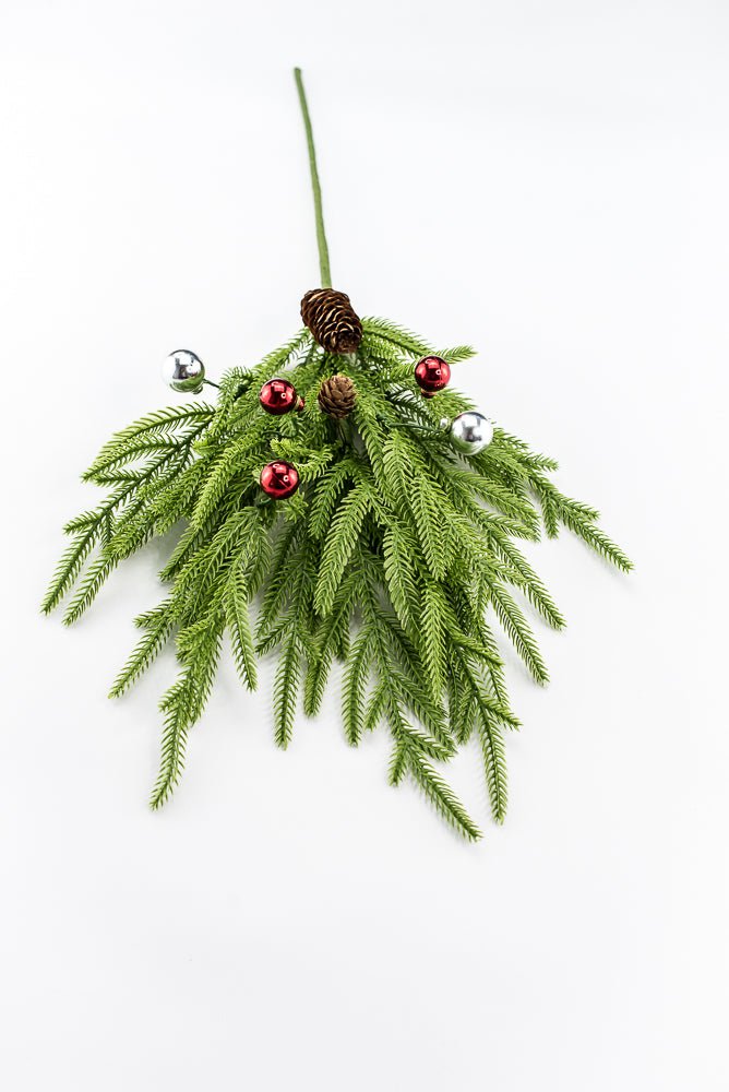 Artificial Mixed Norfolk Pine Ball Spray - 26" - Greenery MarketArtificial Flora40529