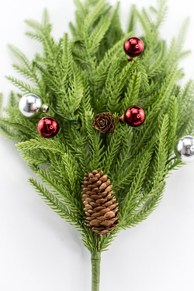 Artificial Mixed Norfolk Pine Ball Spray - 26" - Greenery MarketArtificial Flora40529