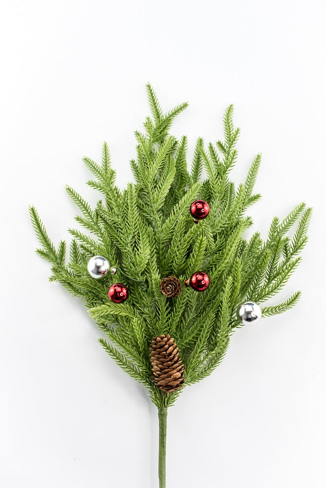 Artificial Mixed Norfolk Pine Ball Spray - 26" - Greenery MarketArtificial Flora40529