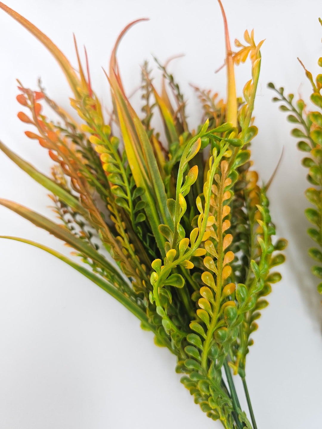 Artificial mixed orange bead grass and grass greenery x 2 bushes - Greenery Marketgreenery43155