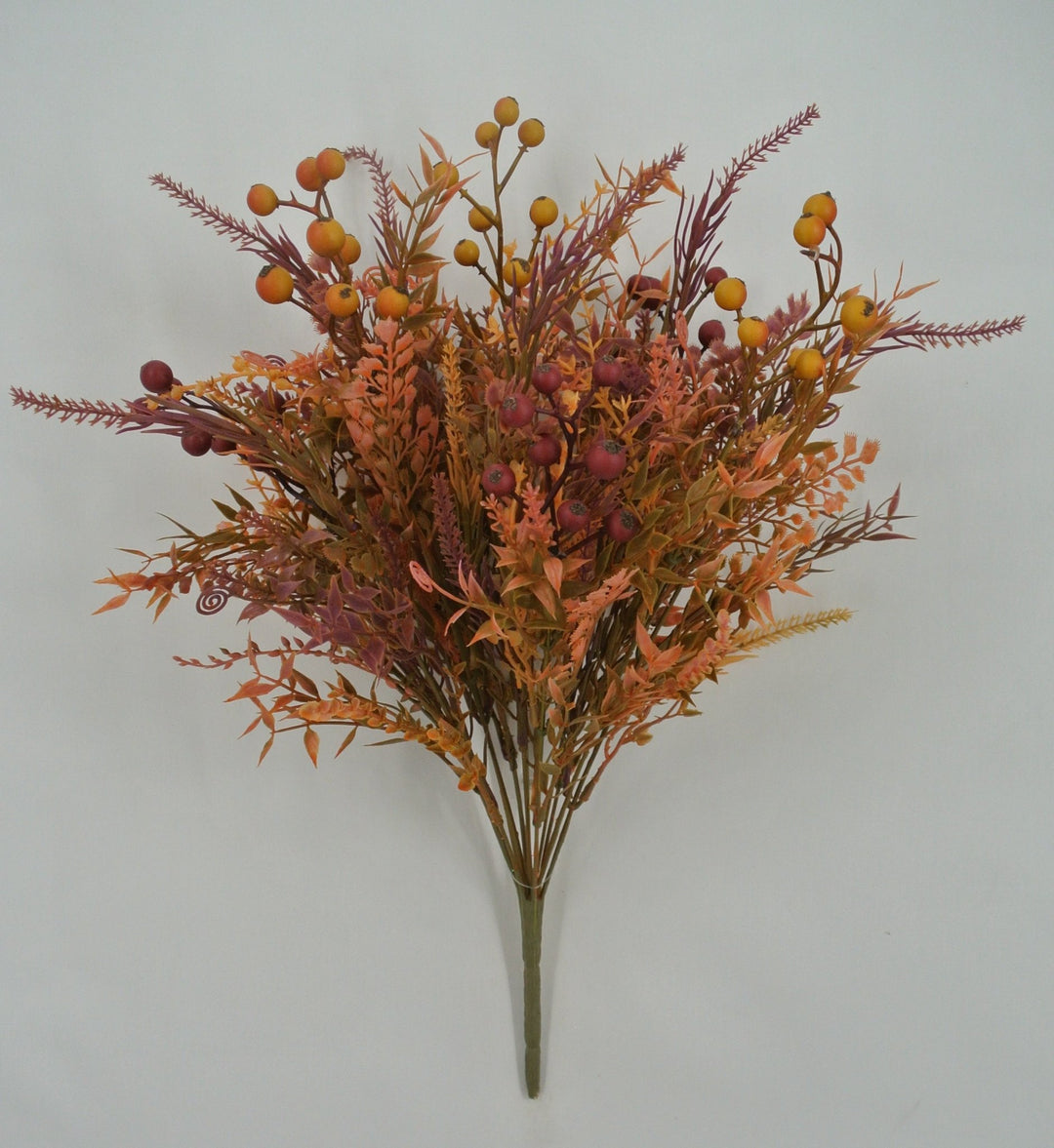 Artificial Mixed Plastic Leaf Berry Bush - 20" - Greenery MarketArtificial Flora85252