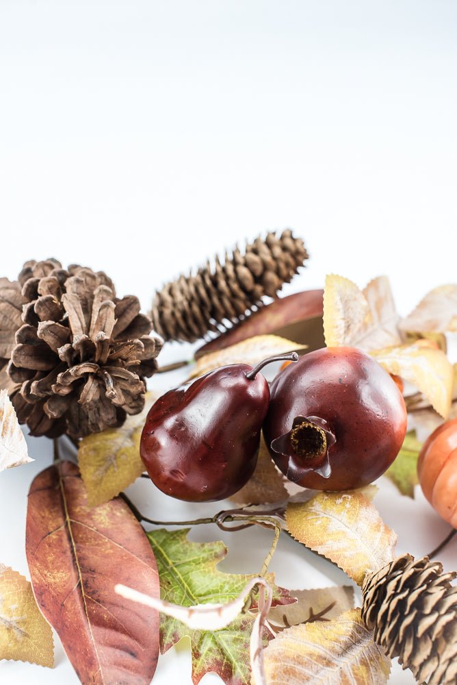 Artificial, Mixed Pumpkin, Leaves, & Pomegranate Spray - 28" - Greenery MarketArtificial Flora65882