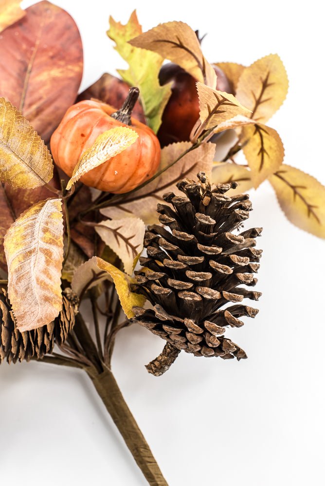 Artificial Mixed Pumpkin Pinecone Pomegranate Bush - 18" - Greenery MarketArtificial Flora65883
