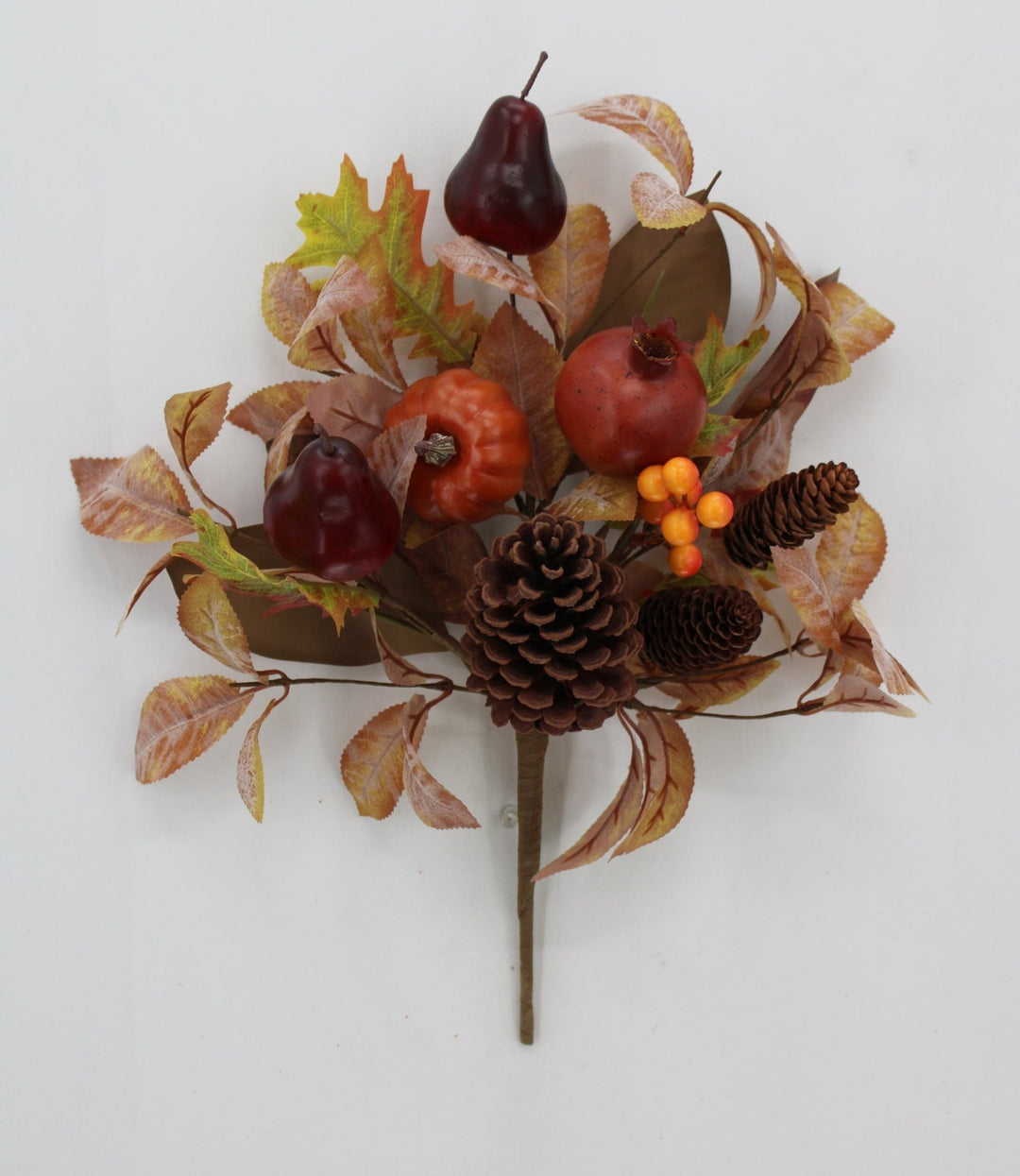 Artificial Mixed Pumpkin Pinecone Pomegranate Bush - 18" - Greenery MarketArtificial Flora65883