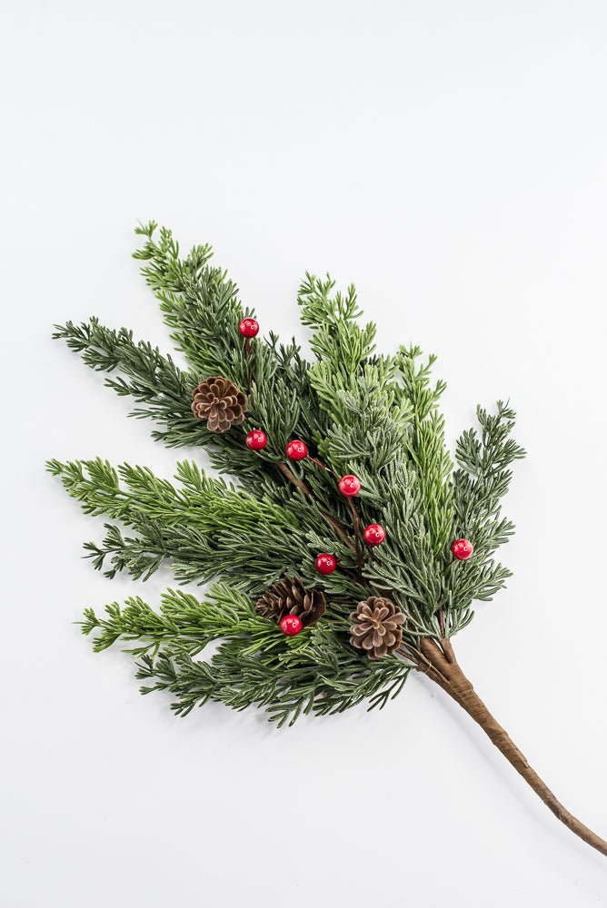 Artificial Mixed Soft Touch Pine Berry Spray - 26" - Greenery MarketArtificial Flora40533