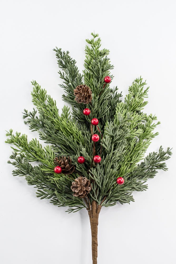 Artificial Mixed Soft Touch Pine Berry Spray - 26" - Greenery MarketArtificial Flora40533