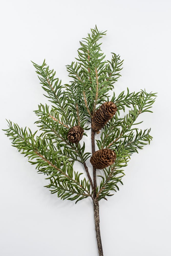 Artificial Mountain Noble Fir Spray With Cones - 29" - Greenery MarketX1542-G