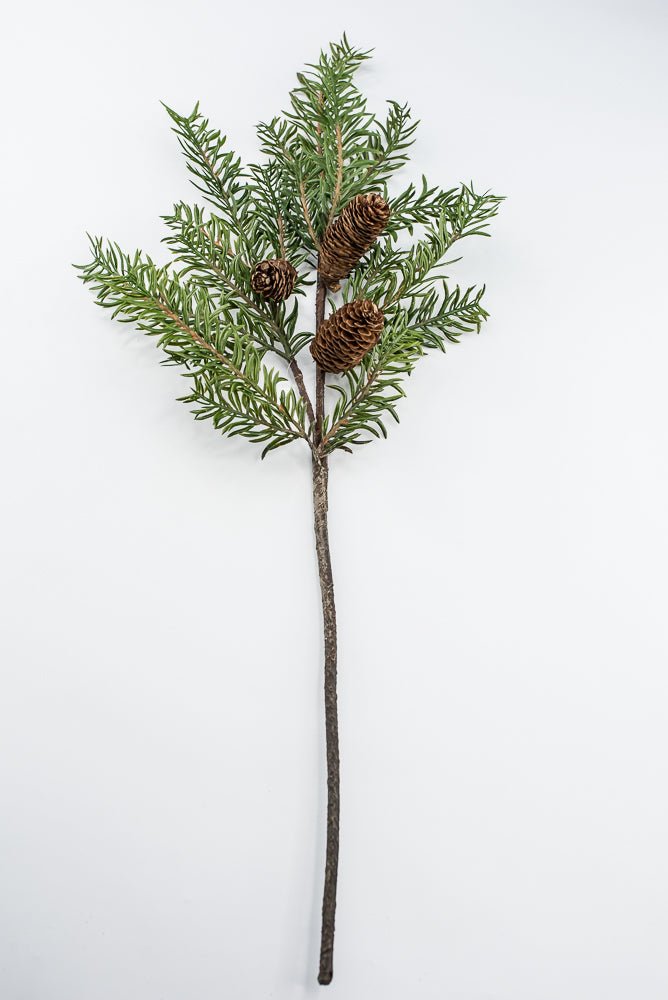 Artificial Mountain Noble Fir Spray With Cones - 29" - Greenery MarketX1542-G