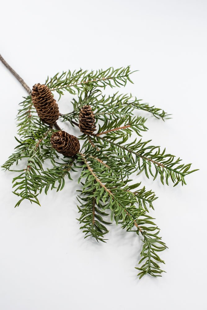 Artificial Mountain Noble Fir Spray With Cones - 29" - Greenery MarketX1542-G