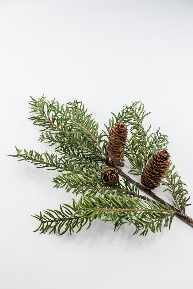 Artificial Mountain Noble Fir Spray With Cones - 29" - Greenery MarketX1542-G
