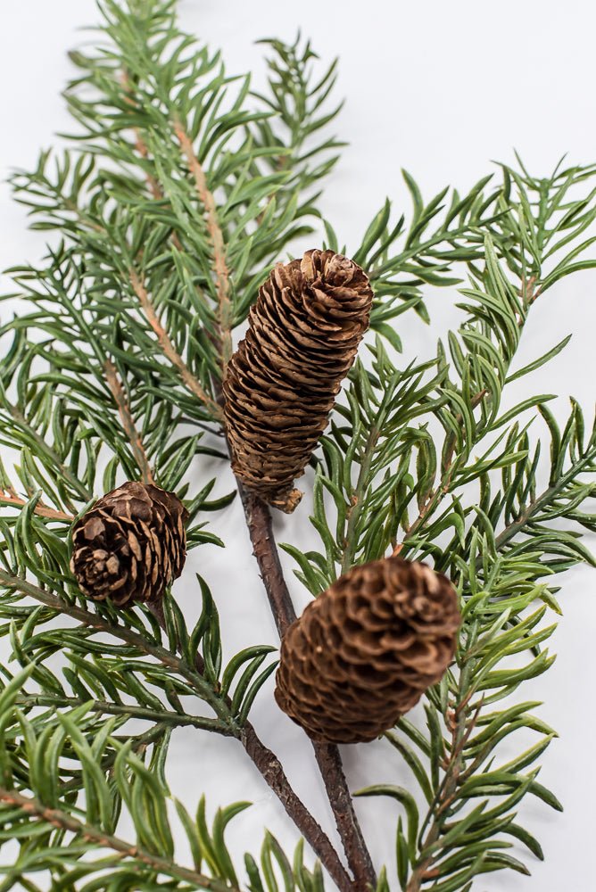 Artificial Mountain Noble Fir Spray With Cones - 29" - Greenery MarketX1542-G